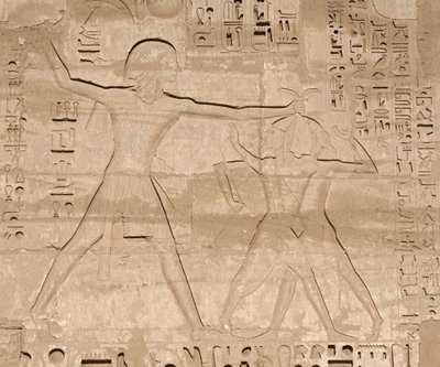 Scenen for massakren på fjender, Horus-templet, Edfu af Egyptian 19th Dynasty