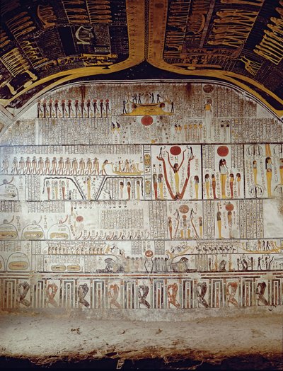 Detalje af Jordens Bog, fra gravkammeret i Ramses VI