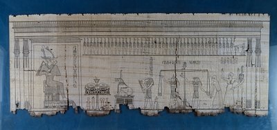 Papyrus, der skildrer satirisk scene, ca. 1100 f.Kr., dateret fra Ramses IX