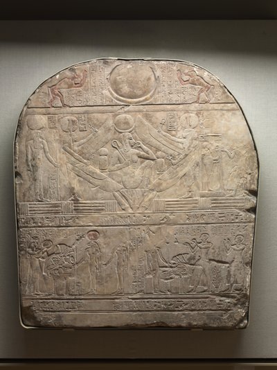 Stel af ypperstepræsten i Ptah, Shedsunefertem, 945-924 f.Kr. af Egyptian 22nd Dynasty