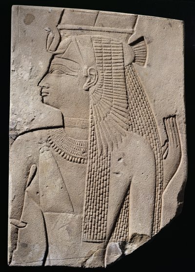 Relief af en guddommelig ægtefælle, sen periode, ca. 780-656 f.Kr. (sandsten) af Egyptian 25th Dynasty
