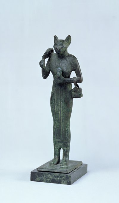 Statuette af gudinden Bastet, tredje mellemperiode (bronze) af Egyptian 25th Dynasty