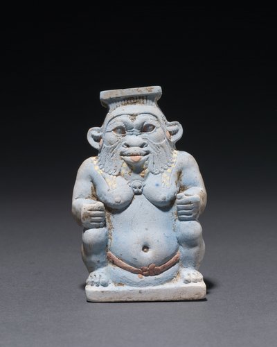 Kosmetisk krukke i form af Gud Bes, 664-525 f.Kr af Egyptian 26th Dynasty
