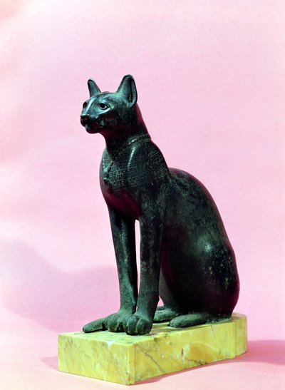 Skulptur af en kat, sen periode (bronze) af Egyptian 26th Dynasty