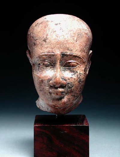 Mandshoved, ca. 350 f.Kr. (kalksten) (se også 185237) af Egyptian 30th Dynasty