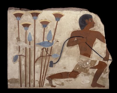 Fuglesnarring, relief fra Nefermaats grav, Det Gamle Kongerige, ca. 2620 f.Kr. (malet stukrelief) af Egyptian 4th Dynasty