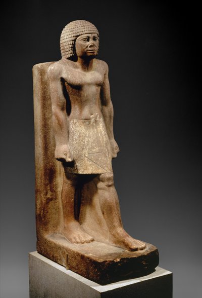 Stridende figur, ca. 2575-2465 f.Kr. (malet kvartsit) af Egyptian 4th Dynasty