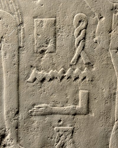 Detail of relief of Pehenuka, Old Kingdom, 2465-2323 BCdani af Egyptian 5th Dynasty