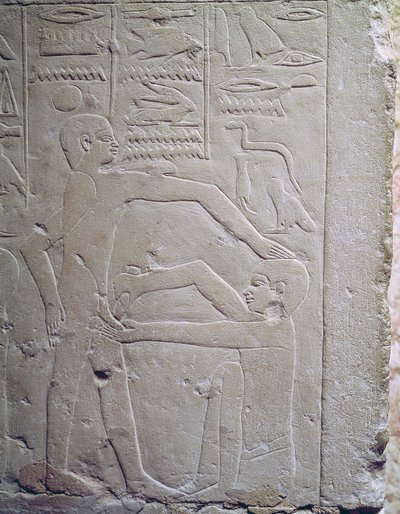 Relief, der viser en omskæringsscene, fra mastabaen Ankh-Ma-Hor 