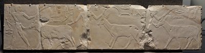 Relief af mænd, der bringer ørkendyr, ca. 2311-2281 f.Kr af Egyptian 6th Dynasty
