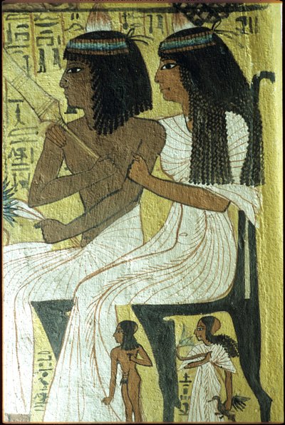 Det gamle Egypten, Vægmaleri, Sennedjems grav, Adelens grav, Theben, Deir el Medina af Egyptian Egyptian