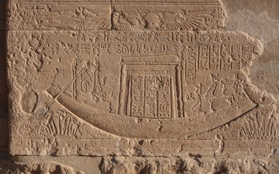 Båd som symbol på livet og solen, Philae-templet af Egyptian Egyptian