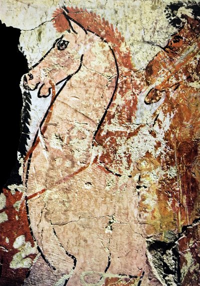 Vægmaleri af egyptisk grav af Egyptian Egyptian