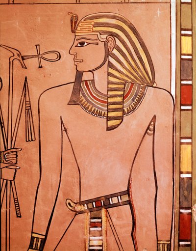 Kong Amenhotep II (Amenophis II) (fresco af Egyptian Egyptian