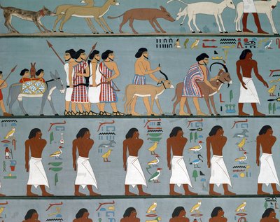 Semitisk stamme beder om tilladelse til at komme ind i Egypten, kopi (maleri) af Egyptian Egyptian