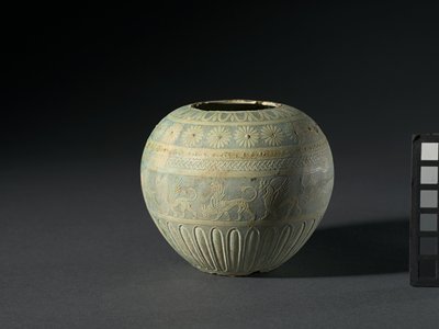 Med Rahina Ware Vessel, 200-100 f.Kr af Egyptian Ptolemaic Period