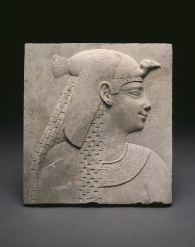 Reliefplade, der viser en dronning eller gudinde, ptolemæisk periode af Egyptian Ptolemaic Period
