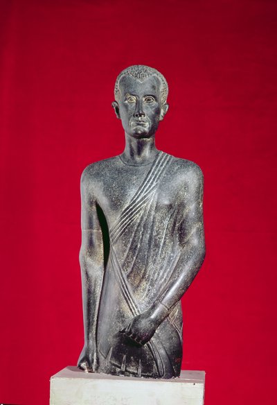 Statue af Hor, fra Alexandria, ca. 40 f.Kr. (basalt) af Egyptian Ptolemaic Period
