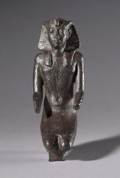 Statuette af knælende konge, græsk-romersk periode, 304-30 f.Kr af Egyptian Ptolemaic Period