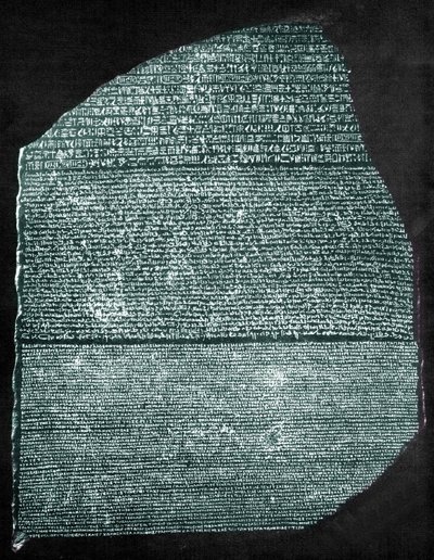 Rosettastenen (granodiorit) af Egyptian Ptolemaic Period