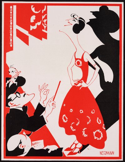Karikatur af den engelske skuespillerinde Gracie Fields, af Einar Nerman (1888-1983), fra The Tatler, nr. 1411, 11. juli. af Einar Nerman
