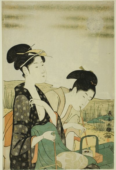 Måne udsigt af Eishōsai Chōki
