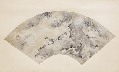 Birds And Pine Tree, ca. 1570-1590 (blæk og guld på papir) af Eitoku Kano