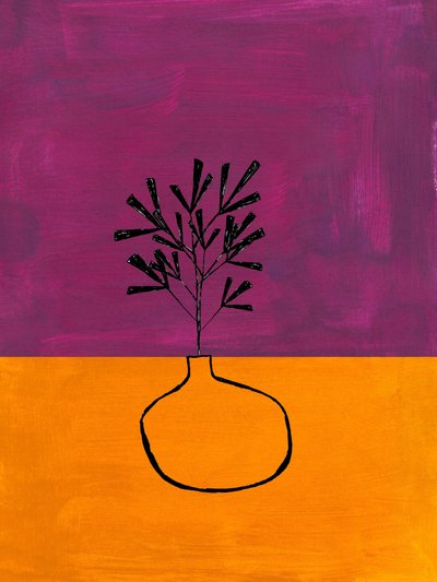 Lilla-orange plantevase af Ejaaz Haniff