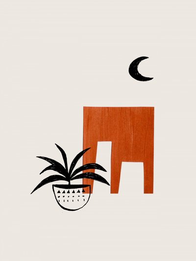 Terracotta-natteplante af Ejaaz Haniff