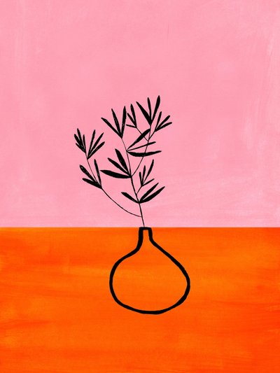 Plante i levende lyserød-orange farver af Ejaaz Haniff