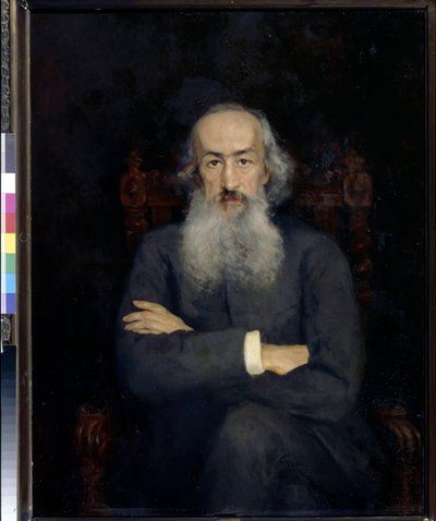 Portræt af historikeren Constantin Bestoujev Rioumine (Bestoujev-Rioumine) (1829-1897) - Maleri af Ekaterina Sergeevna Zarudnaya Kavos (1862-1918), olie på lærred (101x79 cm) af Ekaterina Sergeevna Zarudnaya-Kavos
