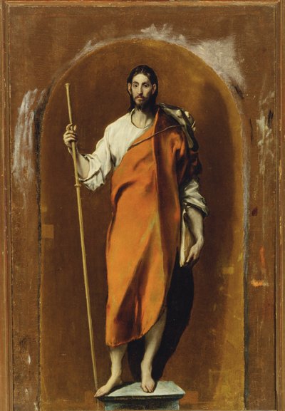 Sankt Jakob, apostel og pilgrim (maleri på lærred) af El (1541-1614) Greco