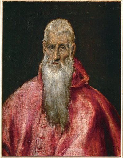 Sankt Hieronymus som kardinal (maleri) af El (1541-1614) Greco
