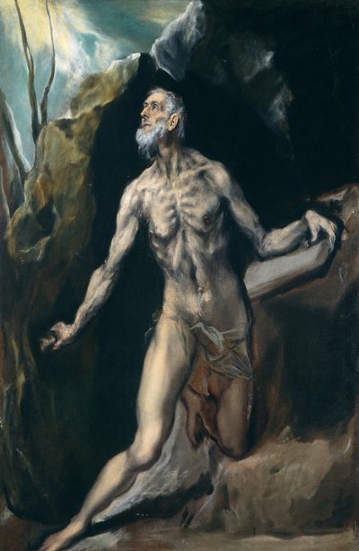 Sankt Hieronymus, ca. 1610-1614 (olie på lærred) af El (1541-1614) Greco