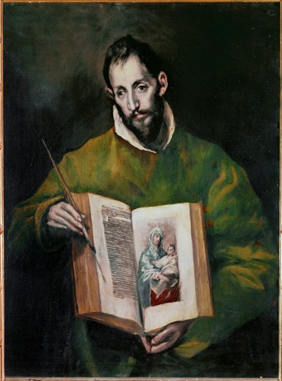 Saint Luke EvangeliSt (maleri på lærred) af El (1541-1614) Greco