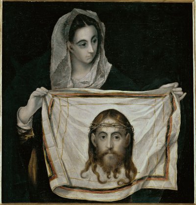 Sankt Veronica med sudarium (maleri på lærred) af El (1541-1614) Greco