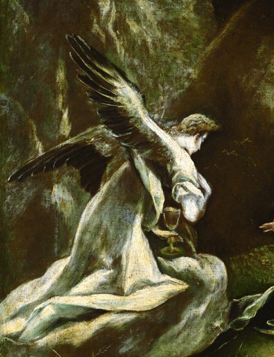 Smerten i haven: engel (maleri på lærred) af El (1541-1614) Greco