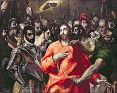 Afklædningen af Kristus (olie på lærred) af El (1541 1614) Greco