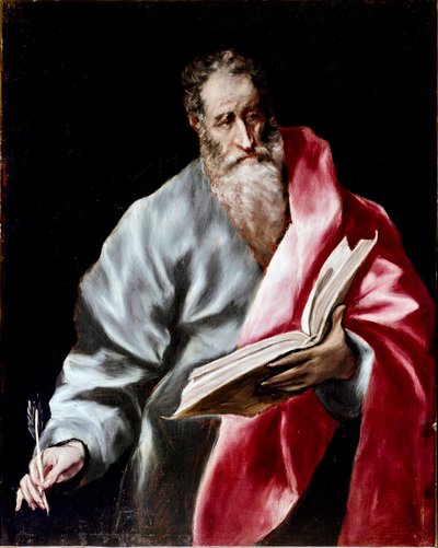 Apostolat for katedralen i Toledo: "" Saint Matthew"" Maleri af Domenikos Theotokopoulos dit El Greco (1541-1614) 1602-1605 søn. 100x76 cm Toledo, katedral af El Greco