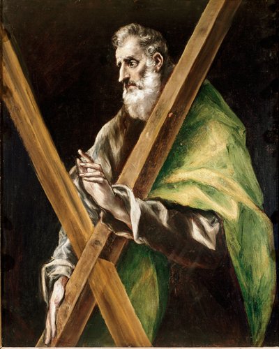 Apostolat for katedralen i Toledo: Sankt Andre Apotra. Maleri af Domenikos Theotokopoulos dit El Greco (1540-1614) af El Greco