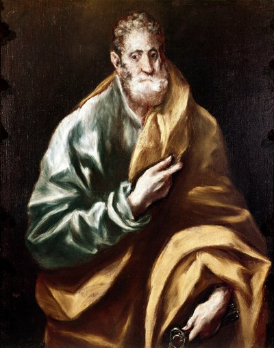 Apostolat for katedralen i Toledo: Apoteren Sankt Peter. Maleri af Domenikos Theotokopoulos dit El Greco (1540-1614) af El Greco