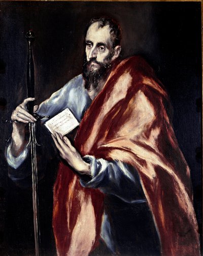 Apostolat for katedralen i Toledo: Apostlen Saint Paul. Maleri af Domenikos Theotokopoulos dit El Greco (1540-1614) af El Greco