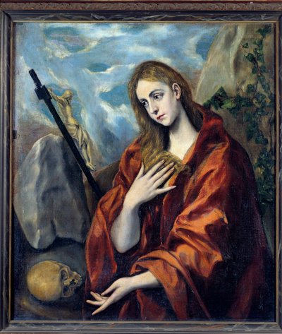 La Madeleine repentante Maleri (Vanita) af Domenikos Theotokopoulos dit El Greco (1541-1614) Sitges fra det 17. århundrede. Cau Ferrat Museum af El Greco