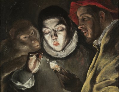 La fable - Peinture de Dominicos Theotokopoulos dit Le Greco (1541-1614), huile sur toile (50,5x63,6 cm), vers 1580 - (Fabelen, olie på lærred af El Greco) - Museo del Prado, Madrid (Espagne) af El Greco