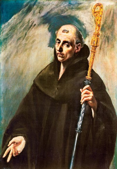 Portræt af Sankt Benedikt af Nursia af El Greco