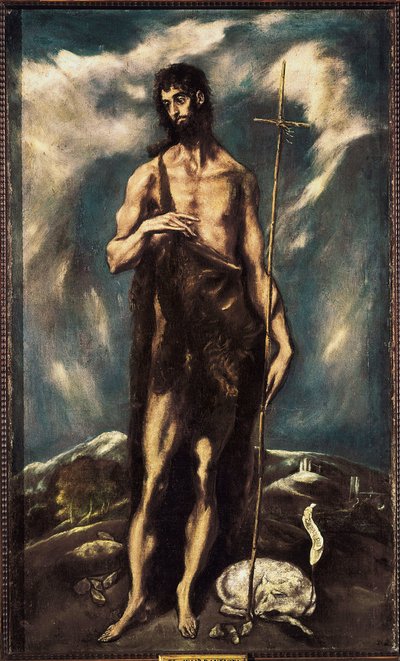 Sankt Johannes Døberen, ca. 1600-05 (olie på lærred) af El Greco