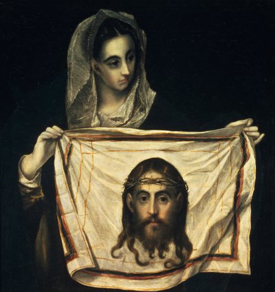 St. Veronica med det hellige ligklæde af El Greco