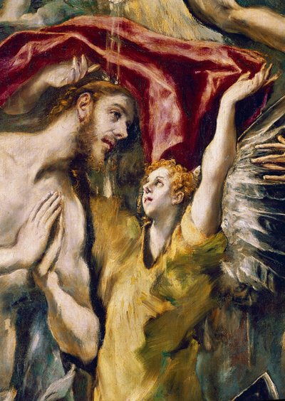 Kristi dåb, detalje (olie på lærred af El Greco