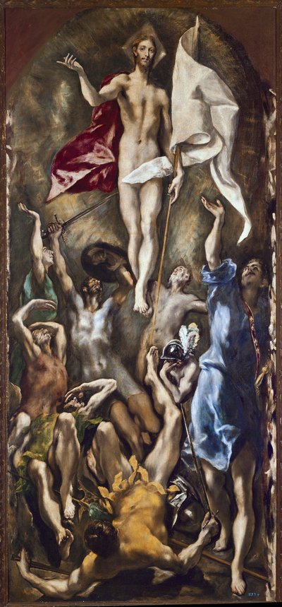 Kristi opstandelse (olie på lærred af El Greco