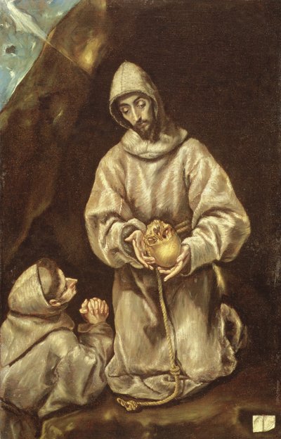 Munk i meditation af El Greco